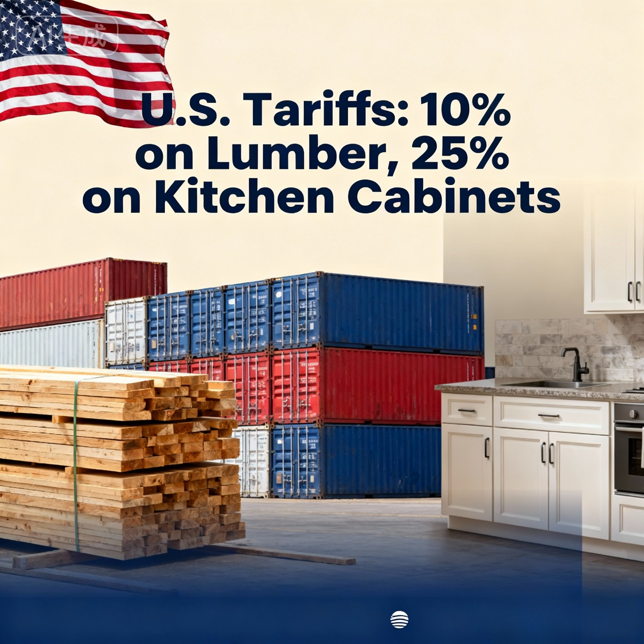 U.S. Tariffs: 10% on Lumber, 25% on Kitchen Cabinets